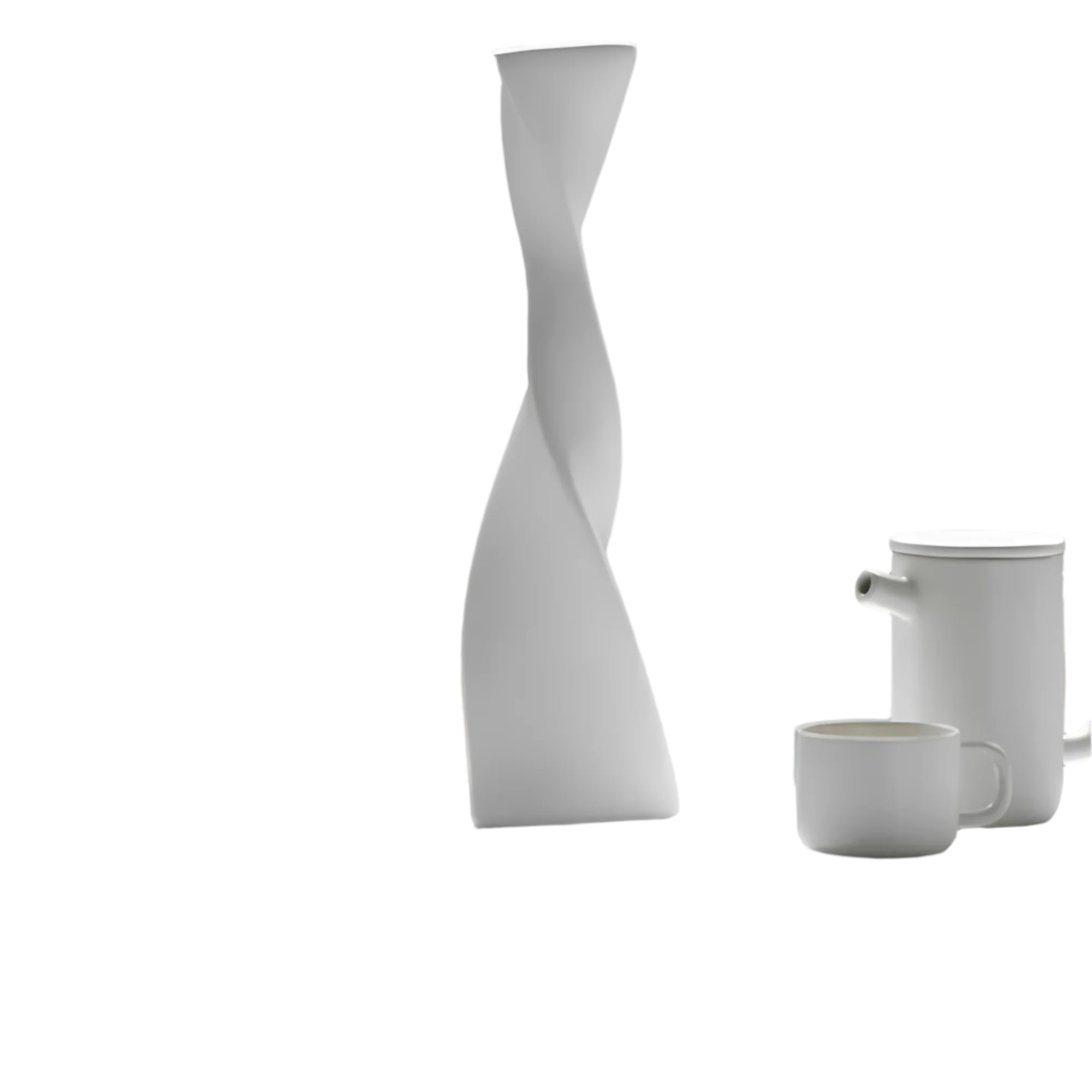 SpiralElegance Keramikvase – Moderne snoet design