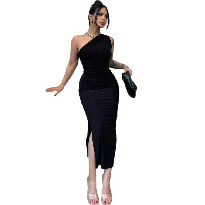 Avelisse One-Shoulder Slidskjole