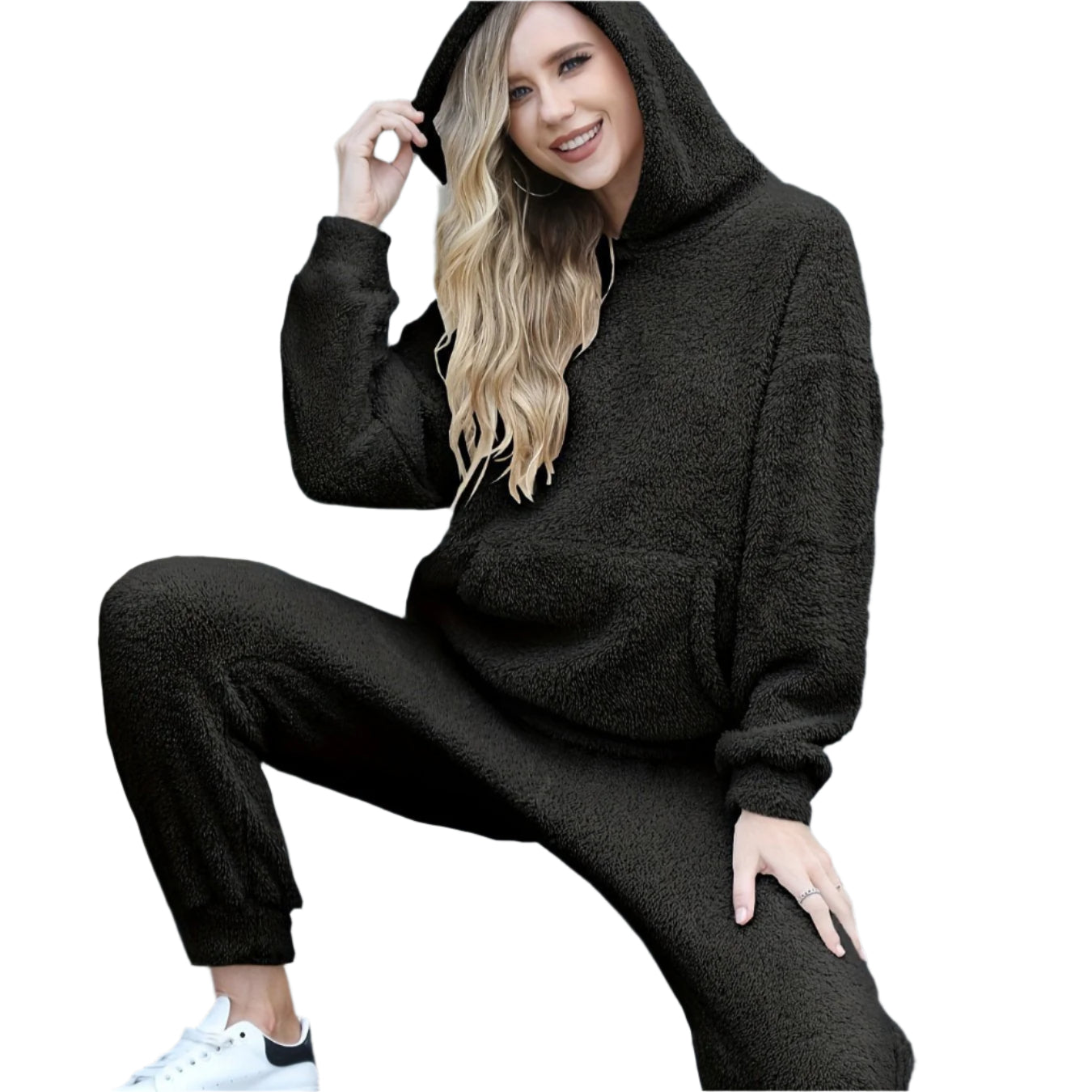 Megan - Hyggelig fleece-hættetrøje og joggingbukser til kvinder