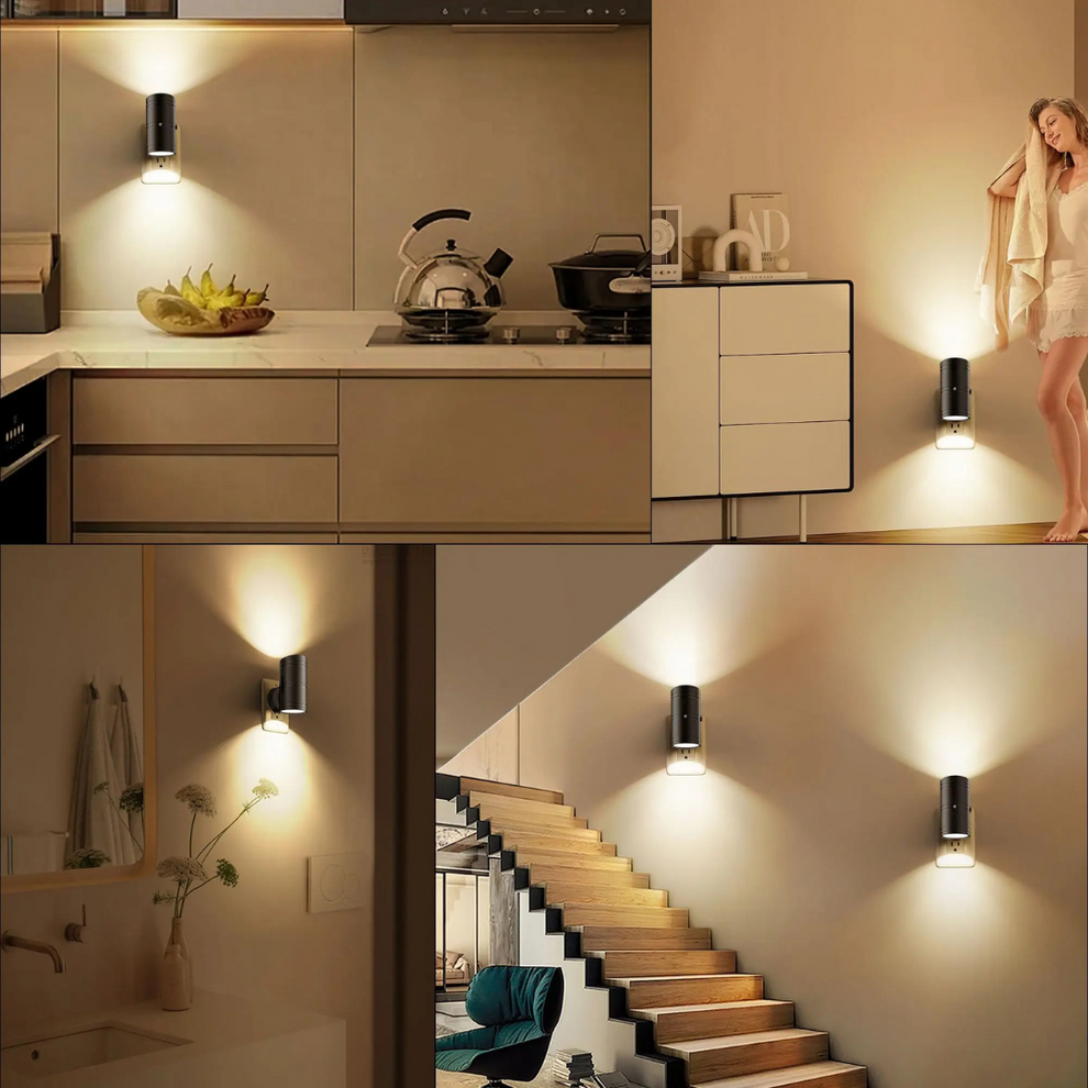 WallGlow - Moderne cylindriske lampetter med varmt omgivende lys