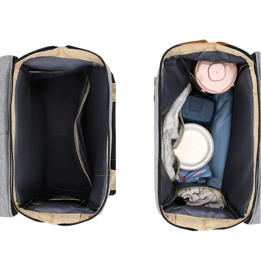 ParentPal - 3-i-1 pusletaske med integreret vugge og flaskeholder