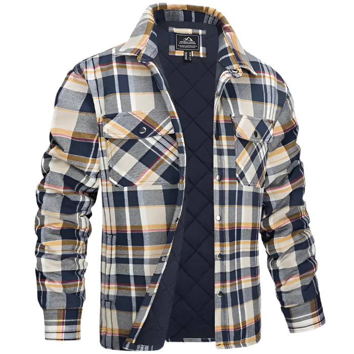 Mikkel Casual Button-Up Skjorte – Herretøj til hverdagsbrug med nordisk brystlommedesign