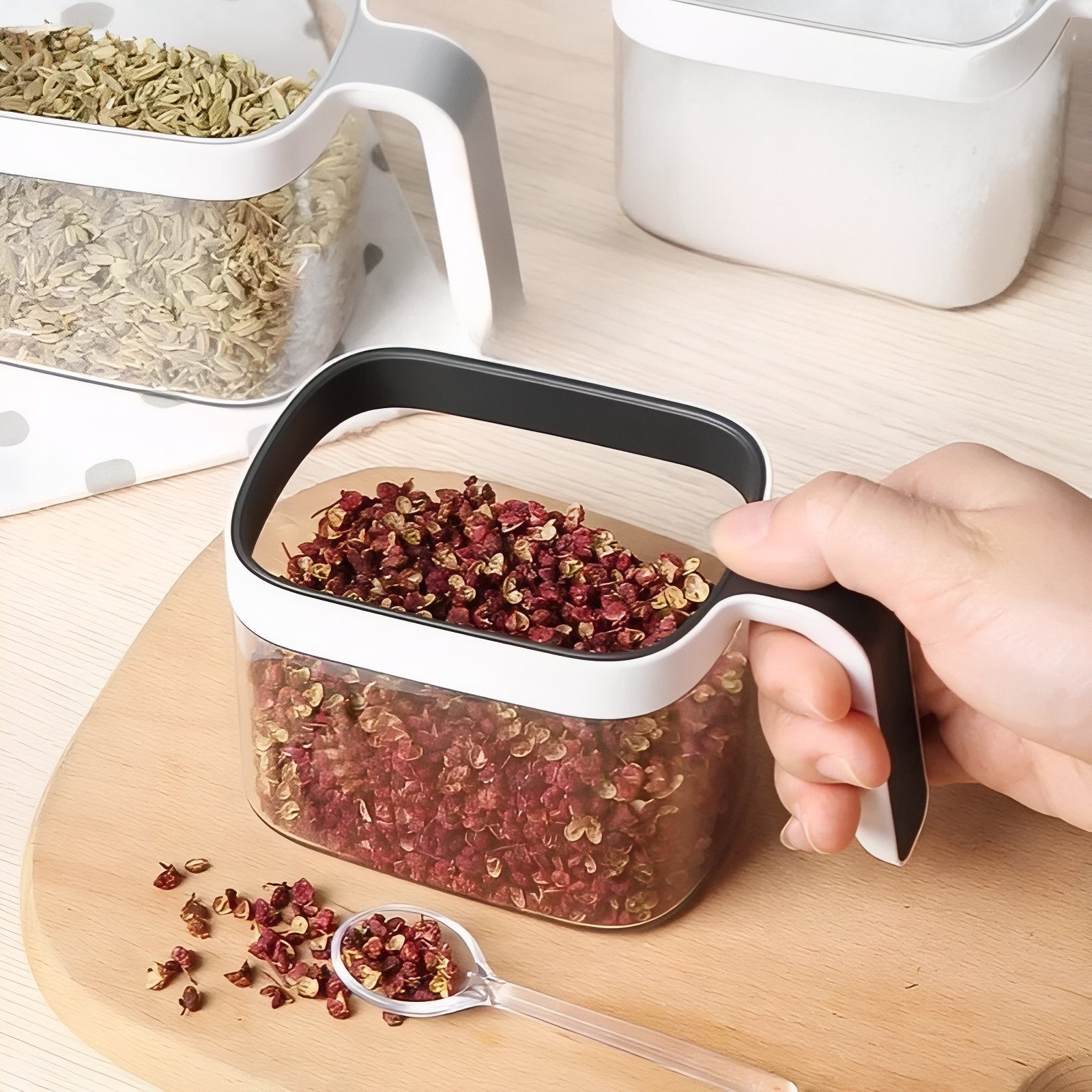 SpiceStack - Klar stabelbar krydderibeholder