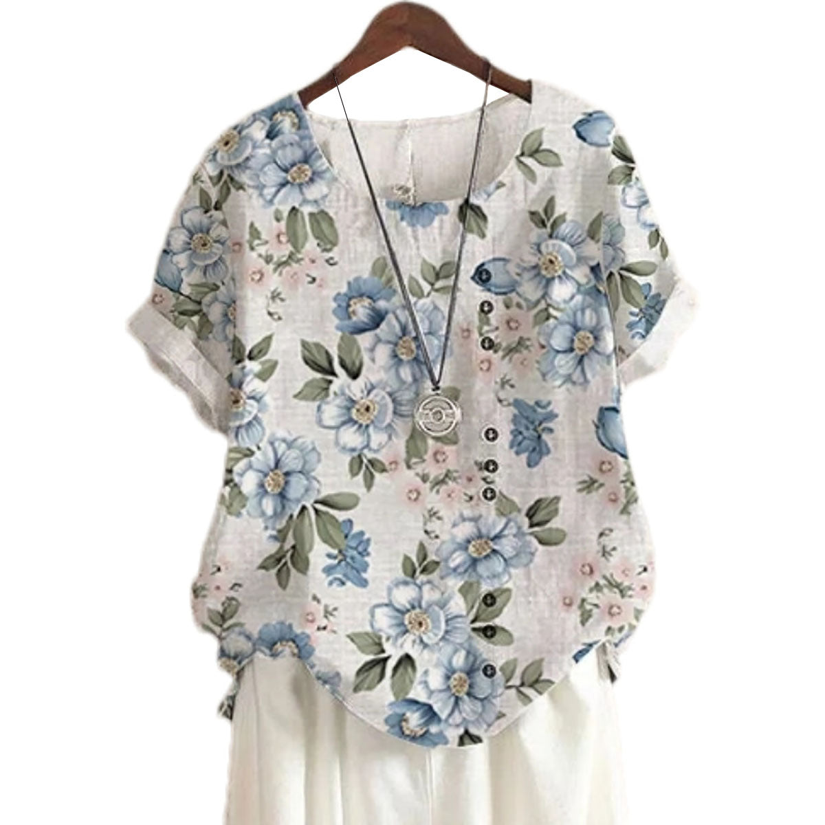 Elora - Elegant skjorte med blomsterprint til kvinder