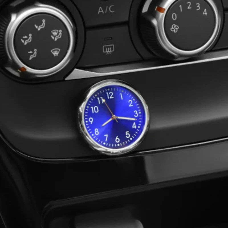 AutoTime Mini Rund Analog Ur til Bilens Interiør