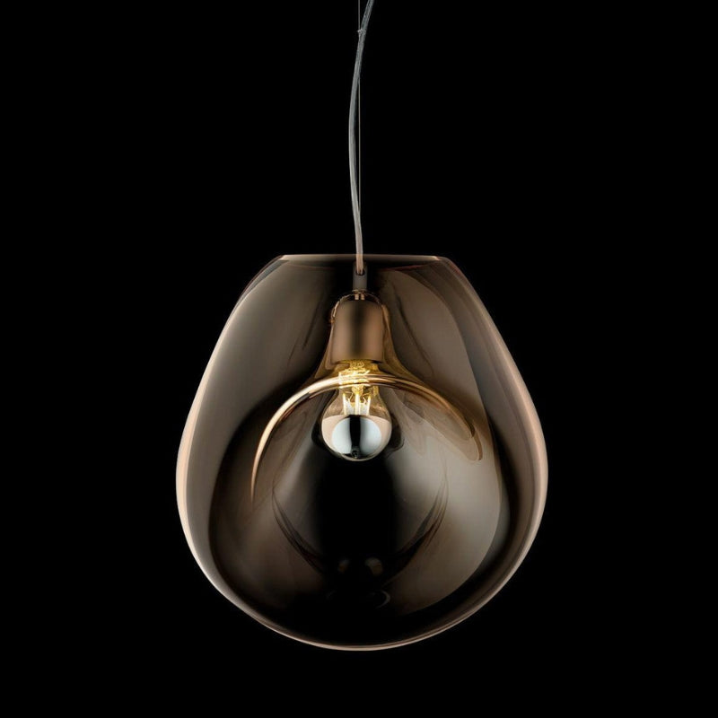 Dråbelux Elegant Glas Pendellampe – Stilfuld Loftsbelysning med Blødt Lys