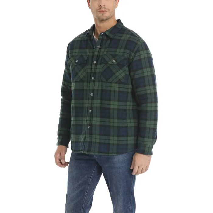 Mikkel Casual Button-Up Skjorte – Herretøj til hverdagsbrug med nordisk brystlommedesign
