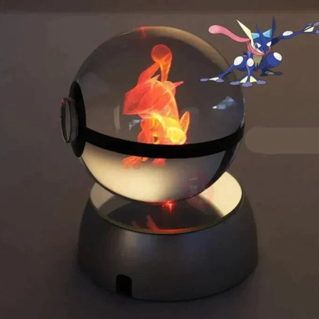 PokéGlow - Krystalkugle Ikoniske Pokémon Figurer LED Lampe