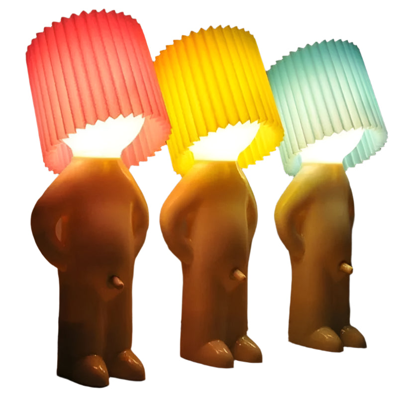 WhimsiGlow - Lampe Figur med Plisseret Skærm Personlighed