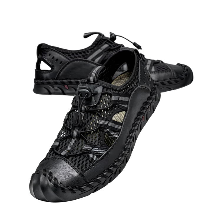 AntonTrek - Robuste sandaler med mesh-detaljer og sømme