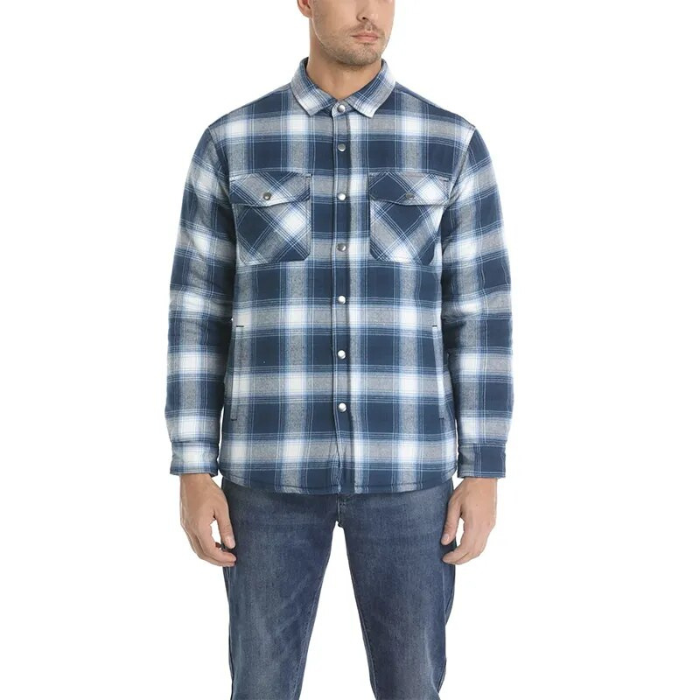 Mikkel Casual Button-Up Skjorte – Herretøj til hverdagsbrug med nordisk brystlommedesign