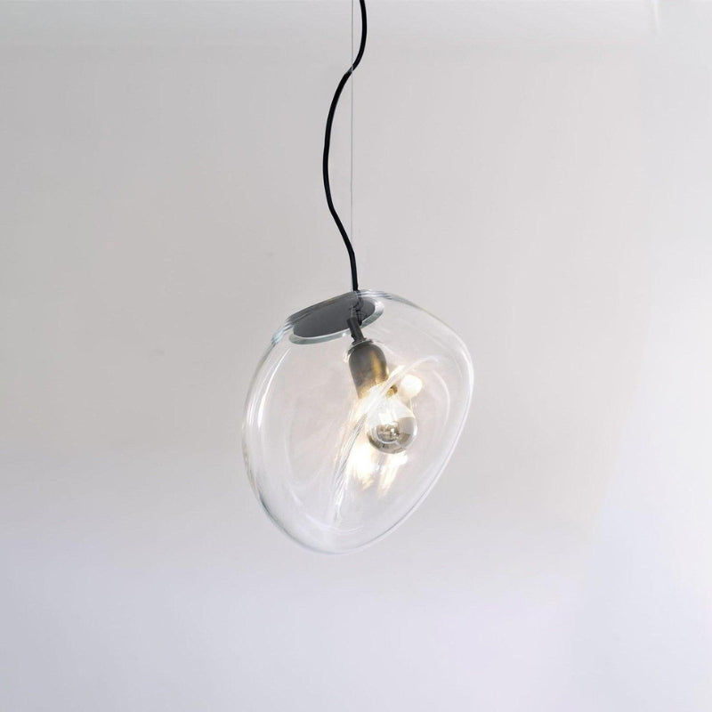 Dråbelux Elegant Glas Pendellampe – Stilfuld Loftsbelysning med Blødt Lys