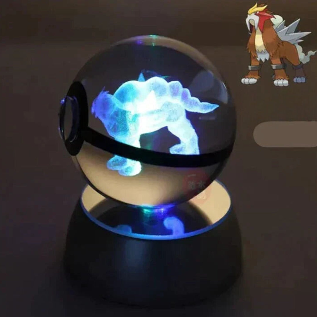PokéGlow - Krystalkugle Ikoniske Pokémon Figurer LED Lampe