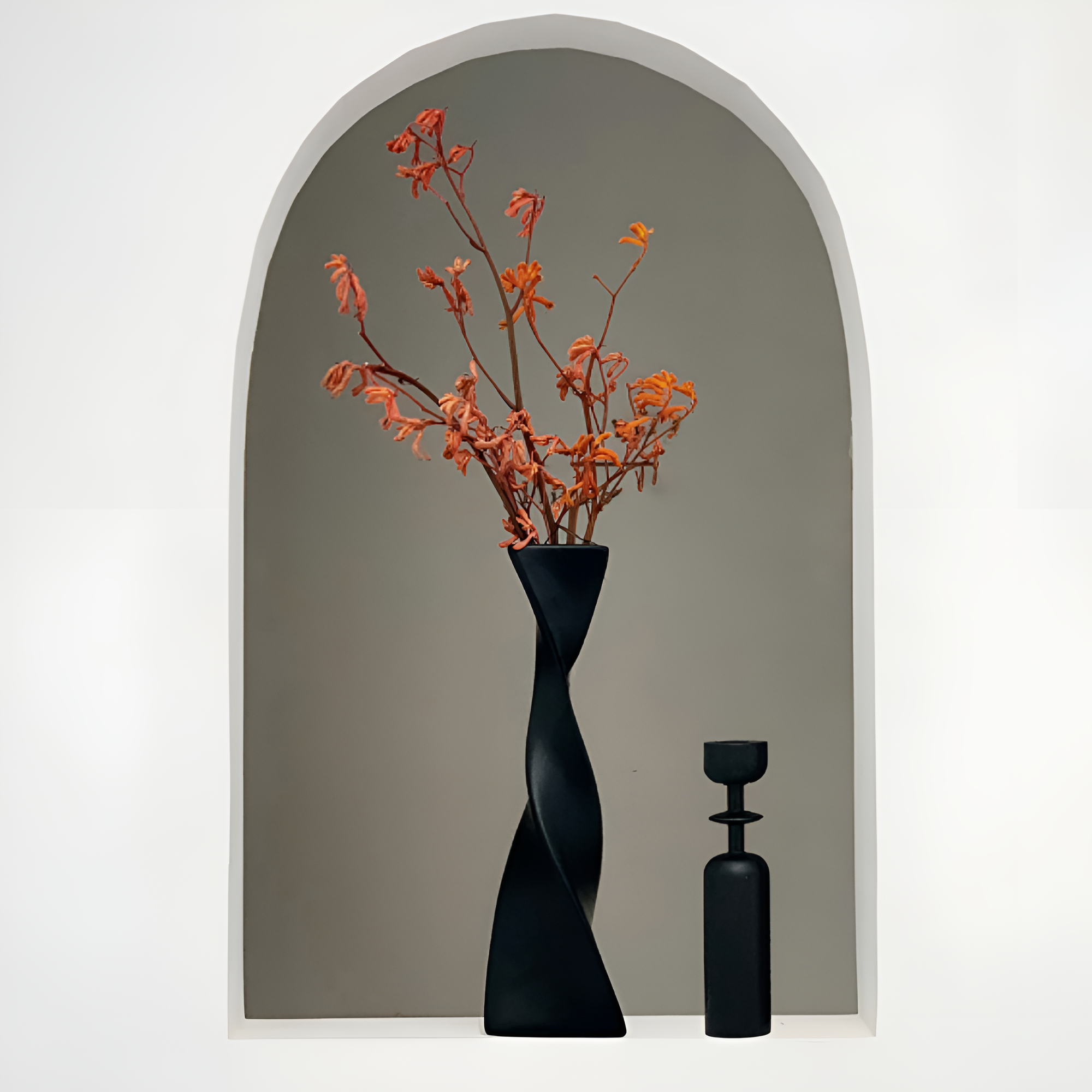 SpiralElegance Keramikvase – Moderne snoet design