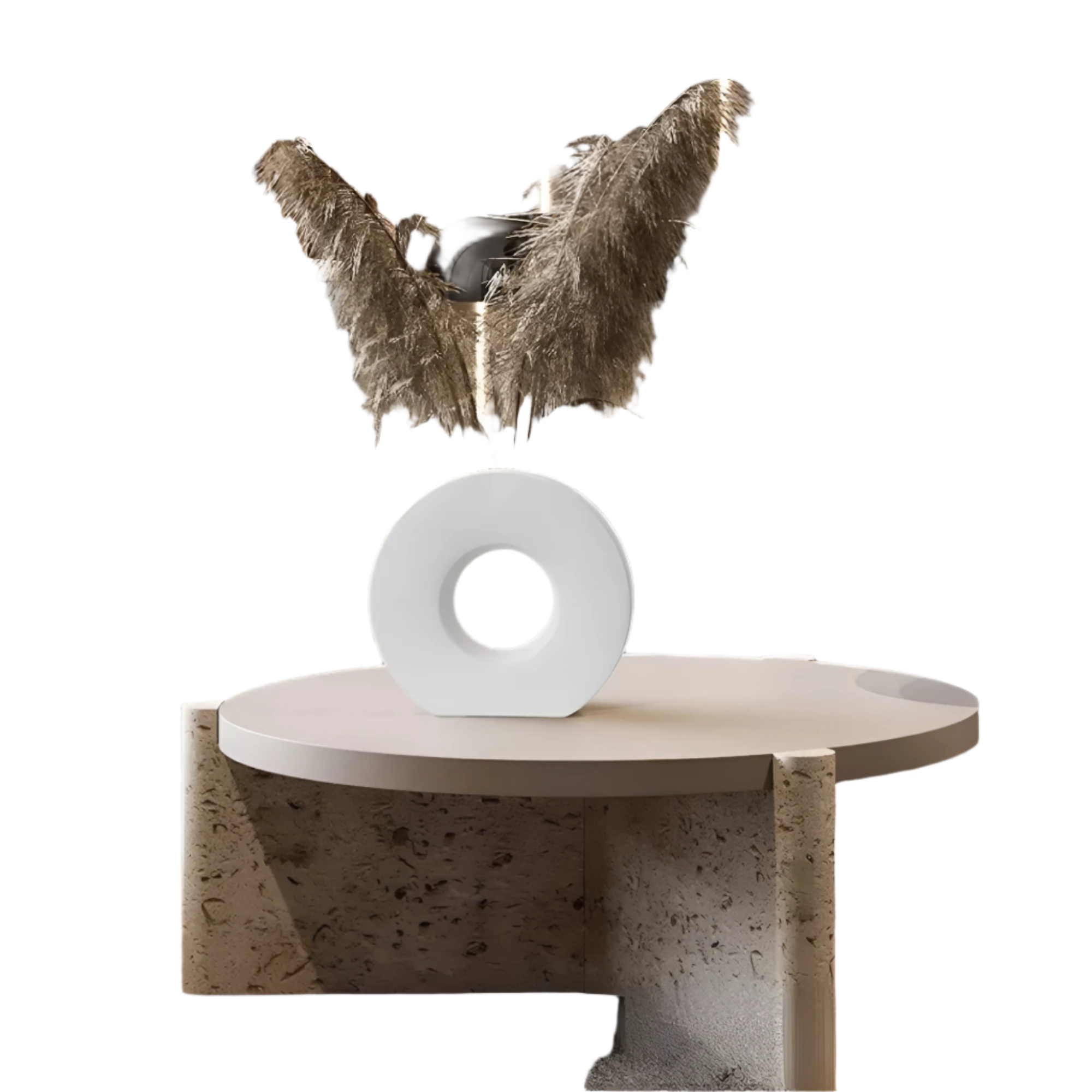 DecoraForm Skulptureret Keramisk Accentvase – Moderne Håndlavet Statement Piece