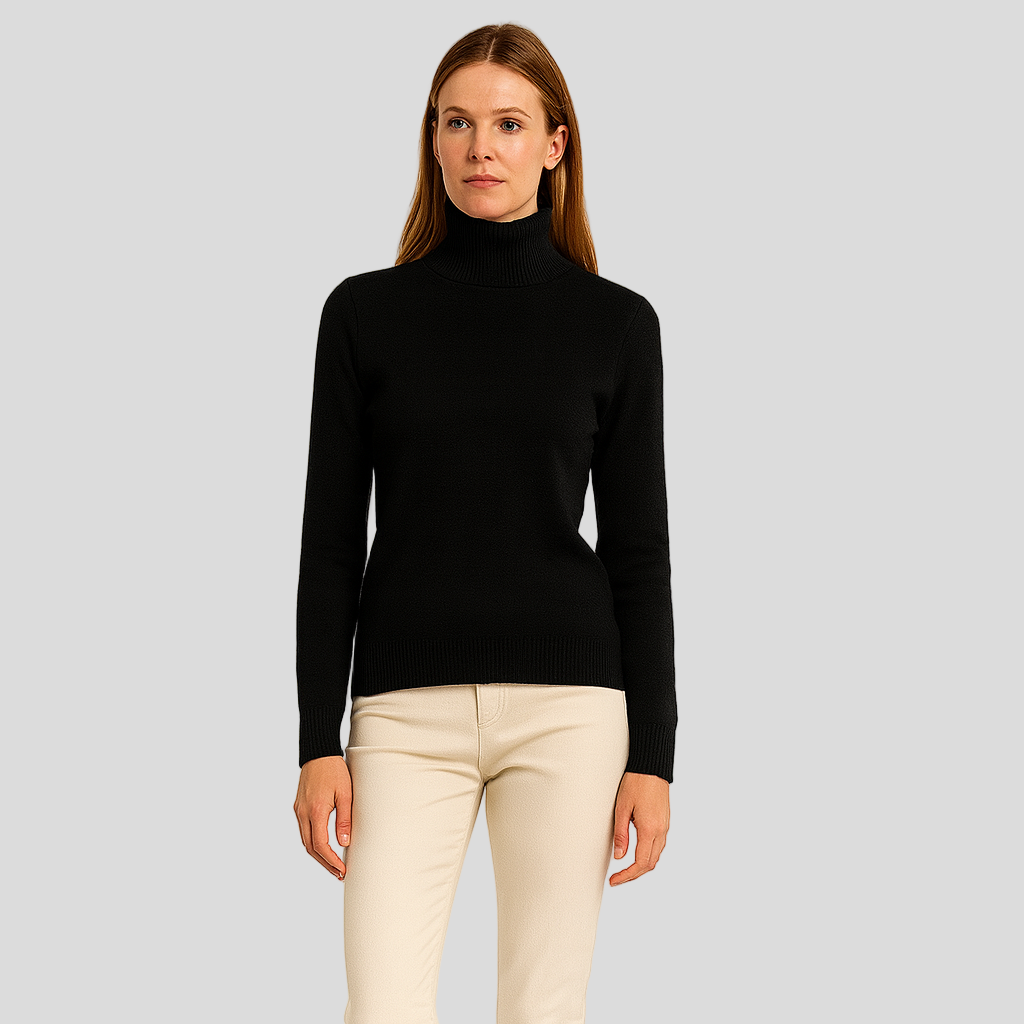 Alaina | Rullekrave sweater til damer