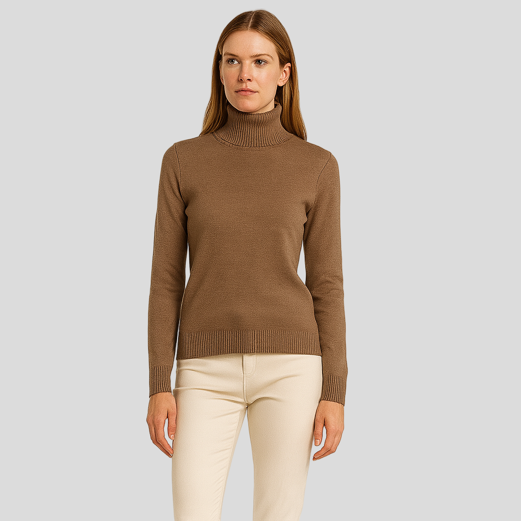 Alaina | Rullekrave sweater til damer
