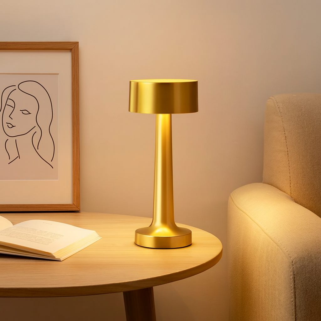 Aurevia | Kompakt, bærbar LED-bordlampe i metal