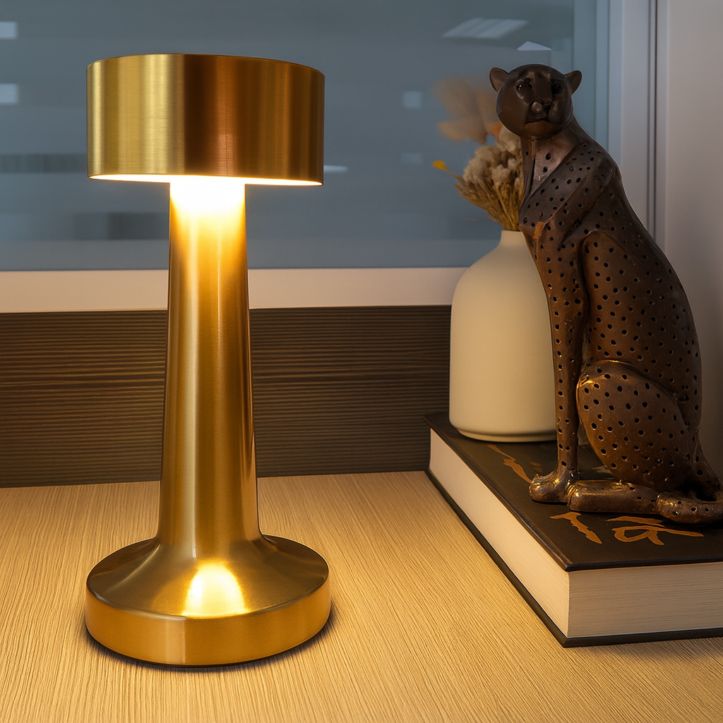 Aurevia | Kompakt, bærbar LED-bordlampe i metal