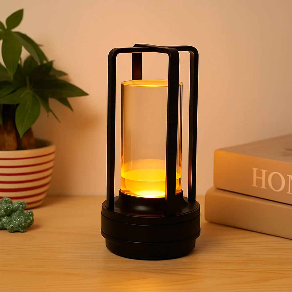 Aurluma| Genopladelig LED Bordlampe Crystal