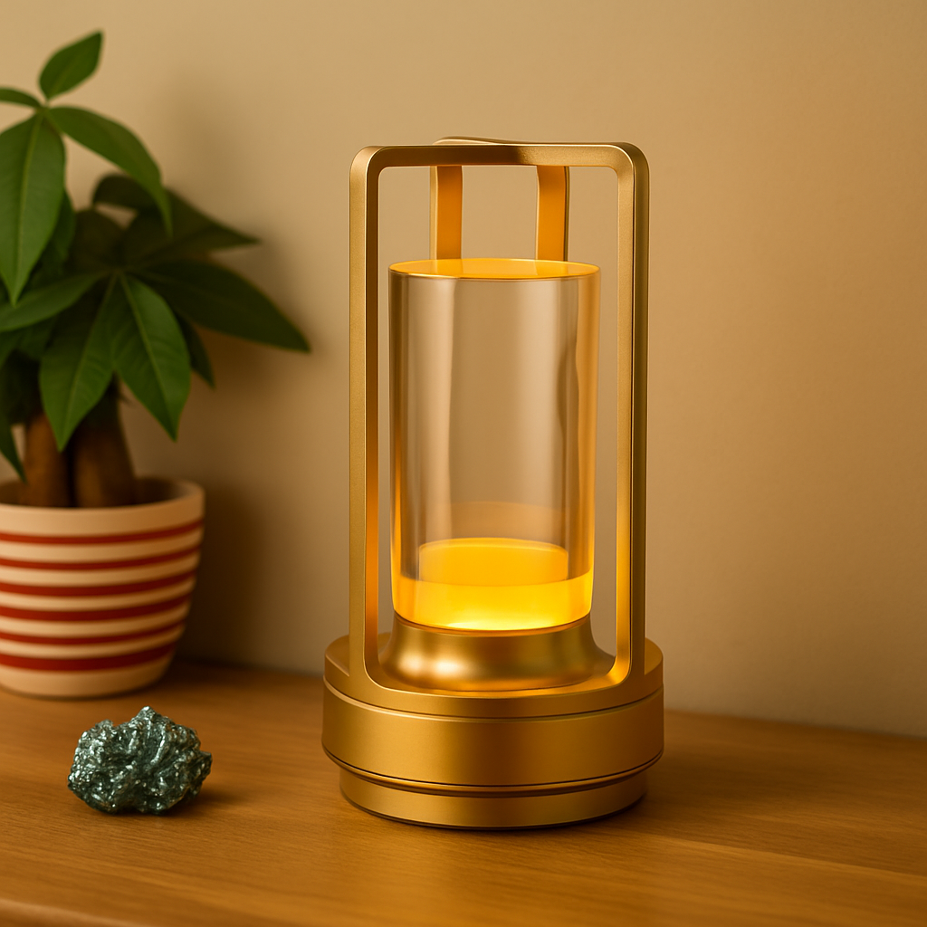 Aurluma| Genopladelig LED Bordlampe Crystal