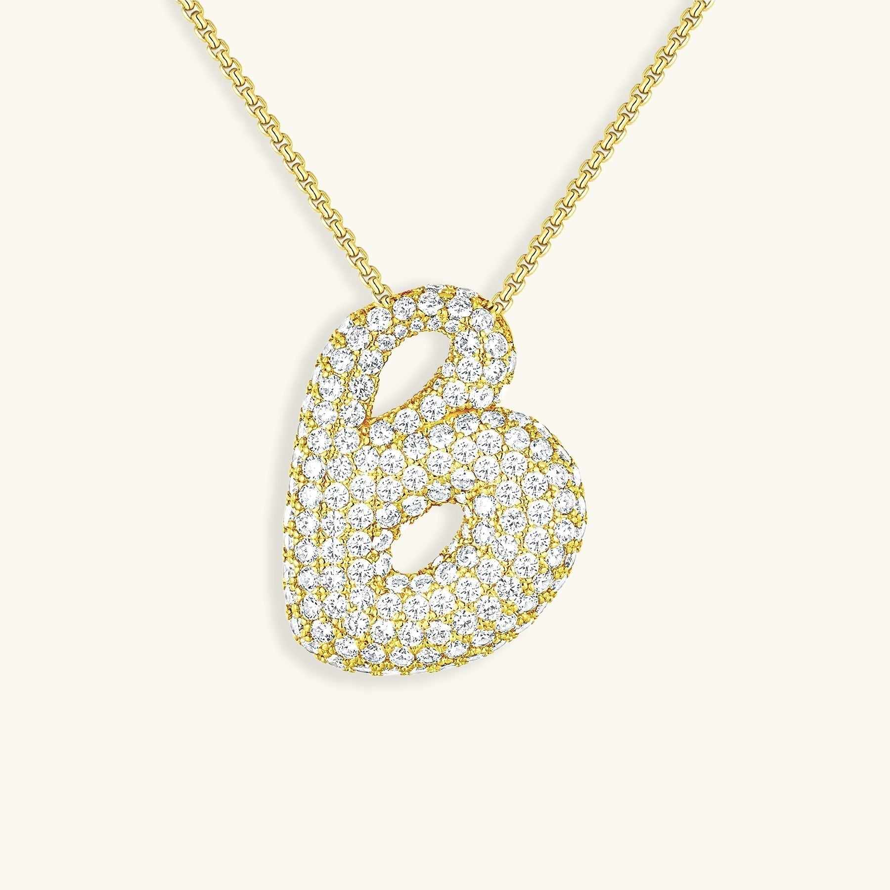 LunaBubble Initial Halskæde med Diamantlook – Personlig Gave til Mors Dag