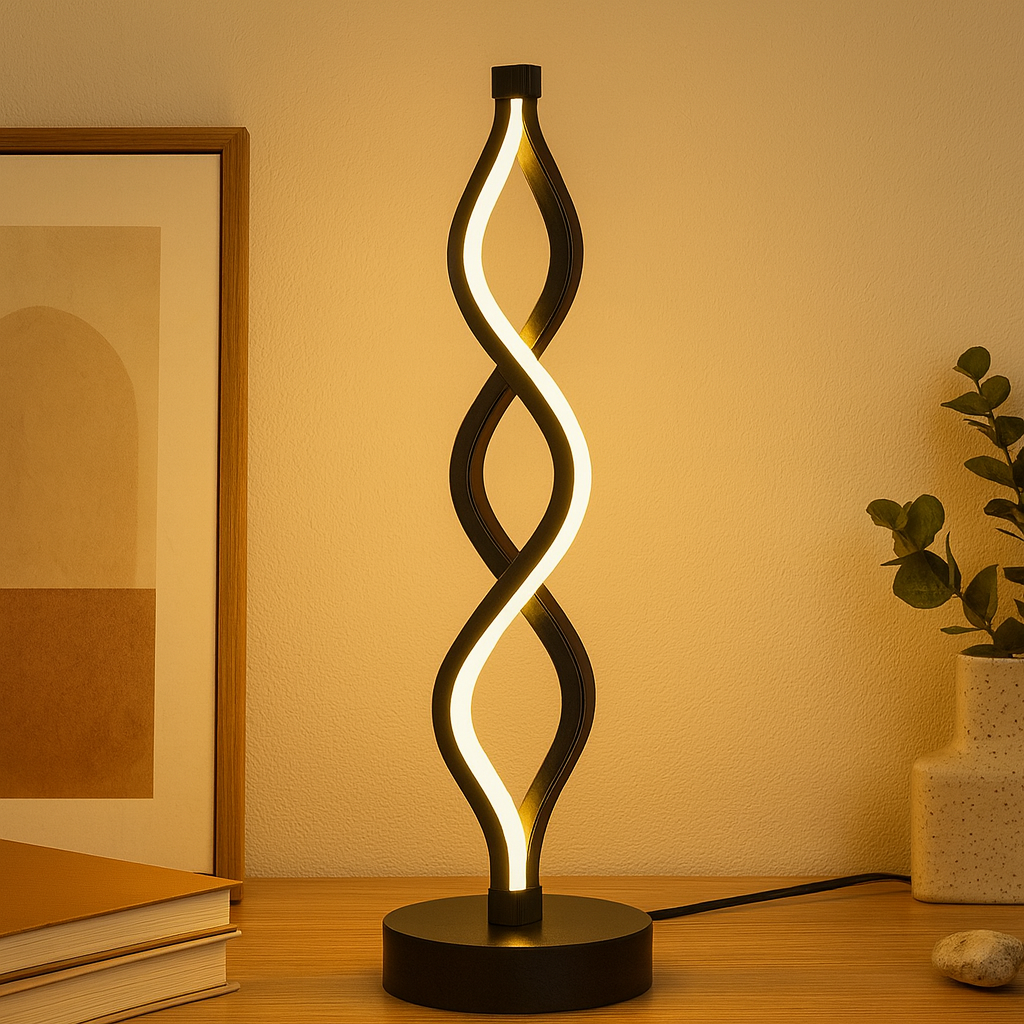 Ceryn | Minimalistisk spiral LED skrivebordslampe