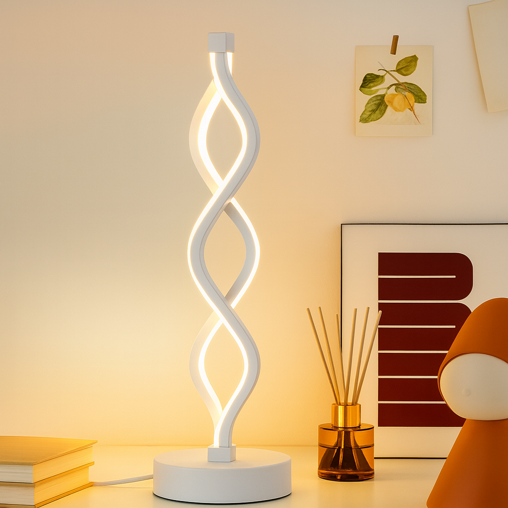 Ceryn | Minimalistisk spiral LED skrivebordslampe