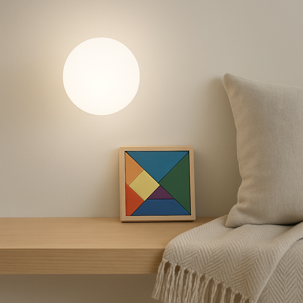 LumaGlow – Moderne væglampe med frostet glasskærm og elegant base