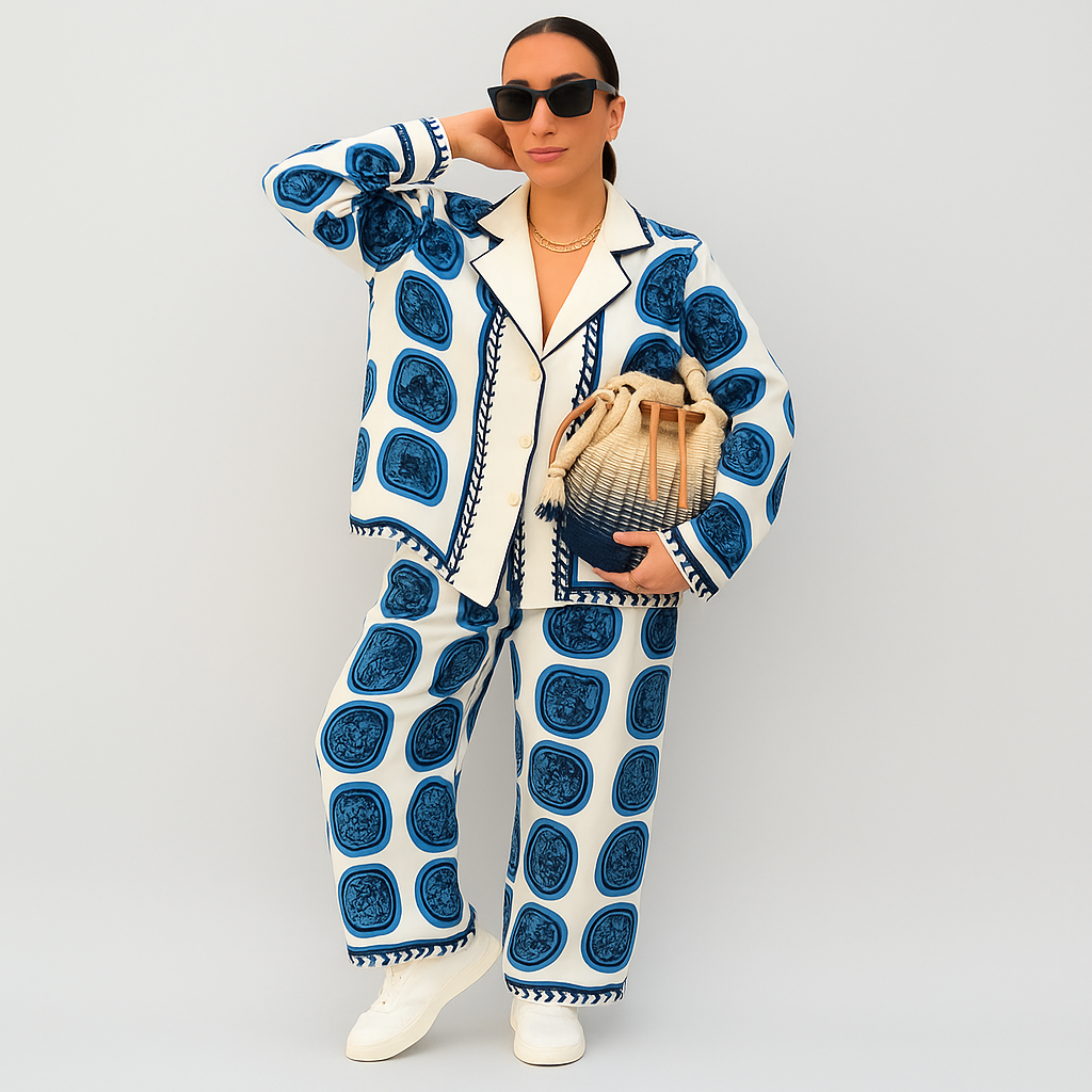 Cleo – Geometrisk koordineret sæt til ubesværet streetstyle