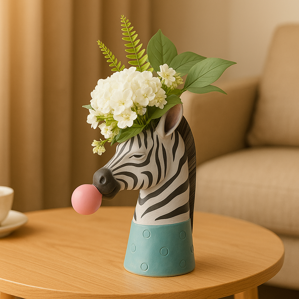 SafariWhimsy – Kunstnerisk, dyreinspireret boblevase