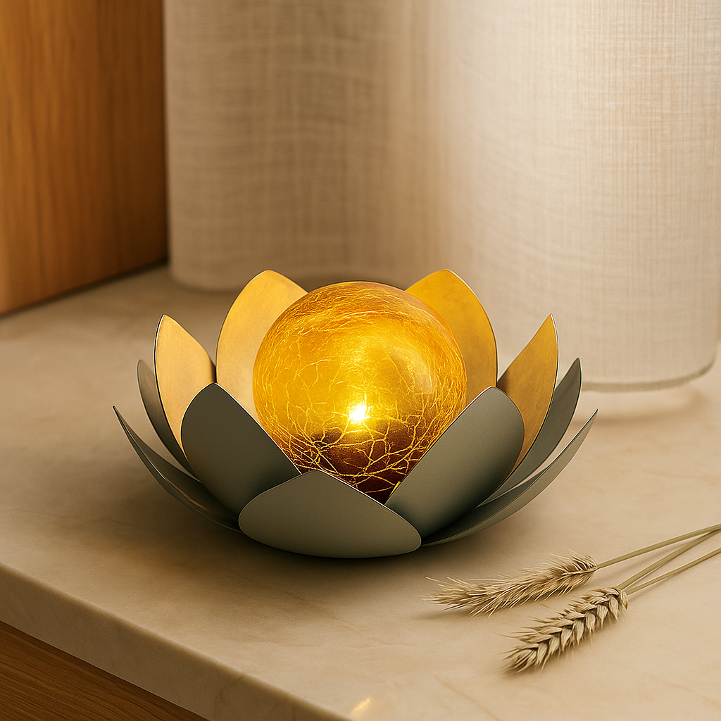 LumiPetal – Solcelledrevet lotusblomst havelampe med blødt omgivende lys