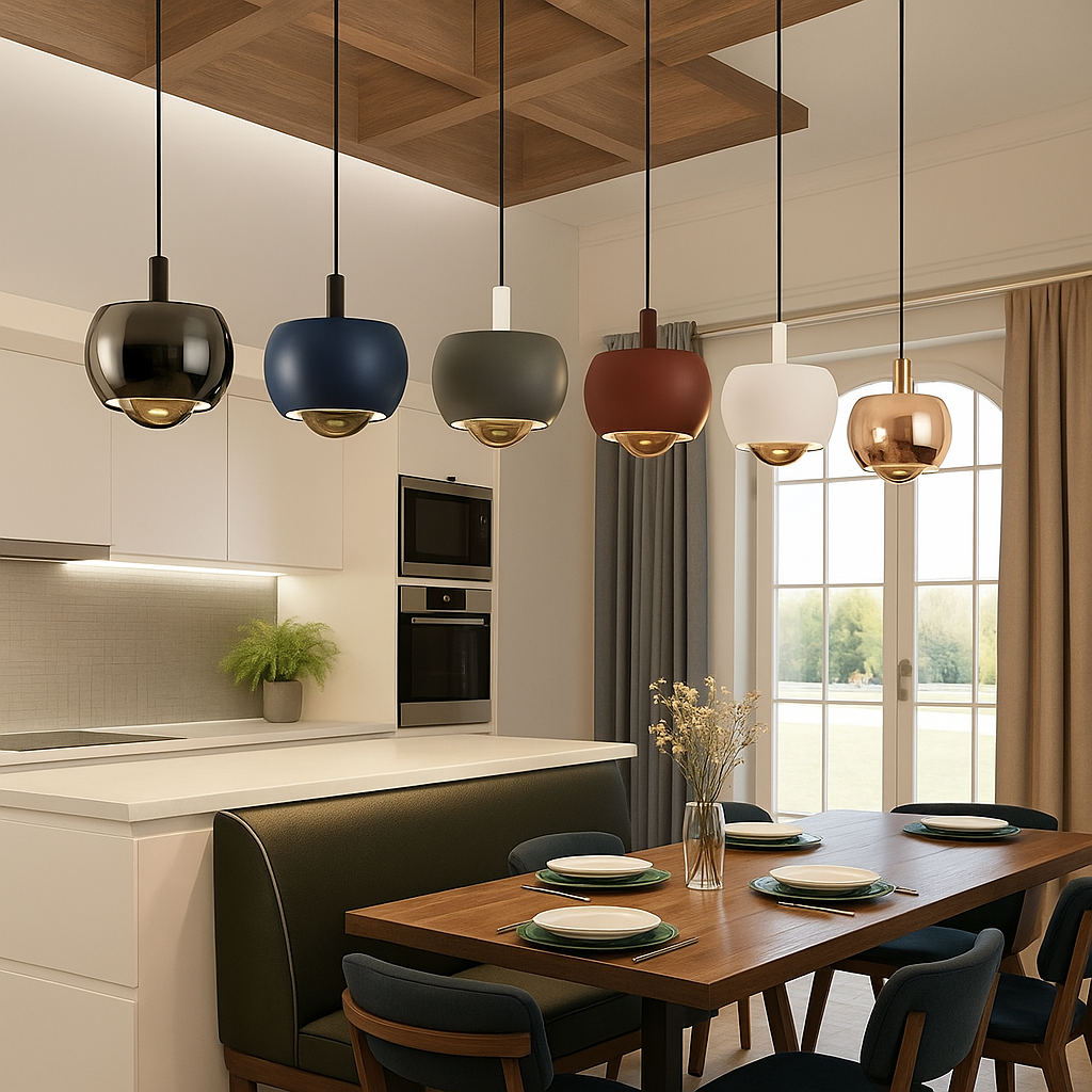 HaloForm – Minimalistisk pendellampe med LED-lys og elegant cirkulært design