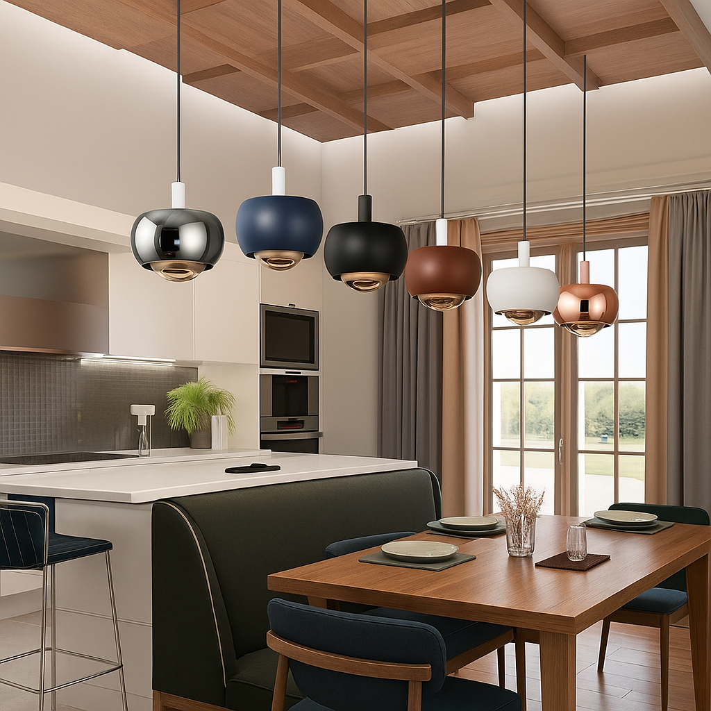 HaloForm – Minimalistisk pendellampe med LED-lys og elegant cirkulært design
