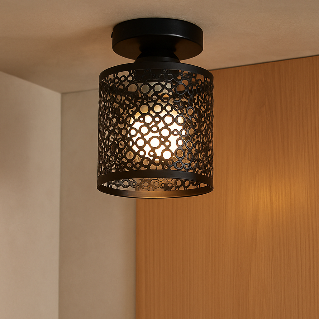 IronGlow – Industriel loftslampe med åbent rammedesign i vintagestil