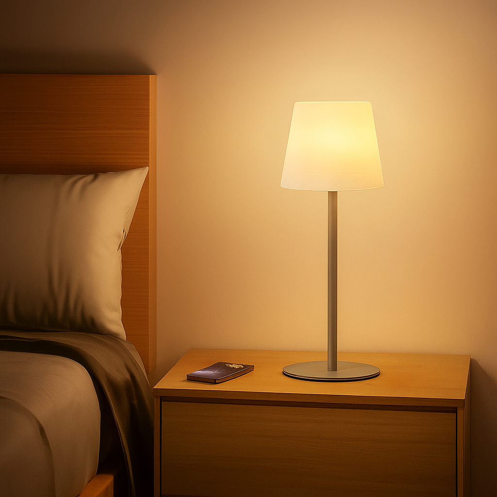 LumiGlow – Ledningsfri genopladelig lampe med justerbar varm belysning