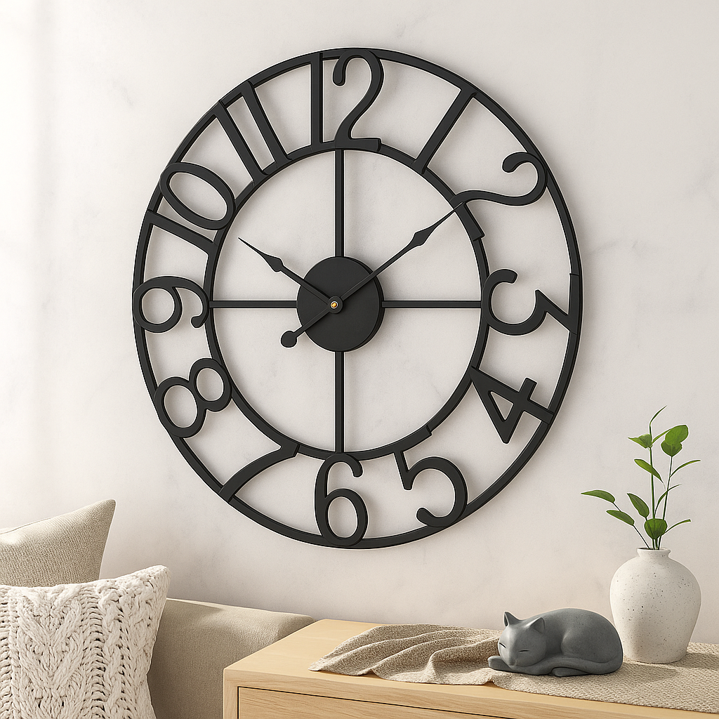 TimeVista – Stilfuldt retro digitalt vægur med stort, letlæseligt display