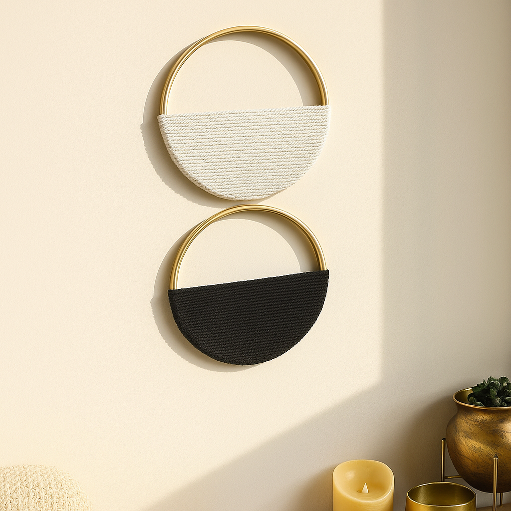 Willowloop – Cirkulært makrame-vægophæng med symmetrisk design