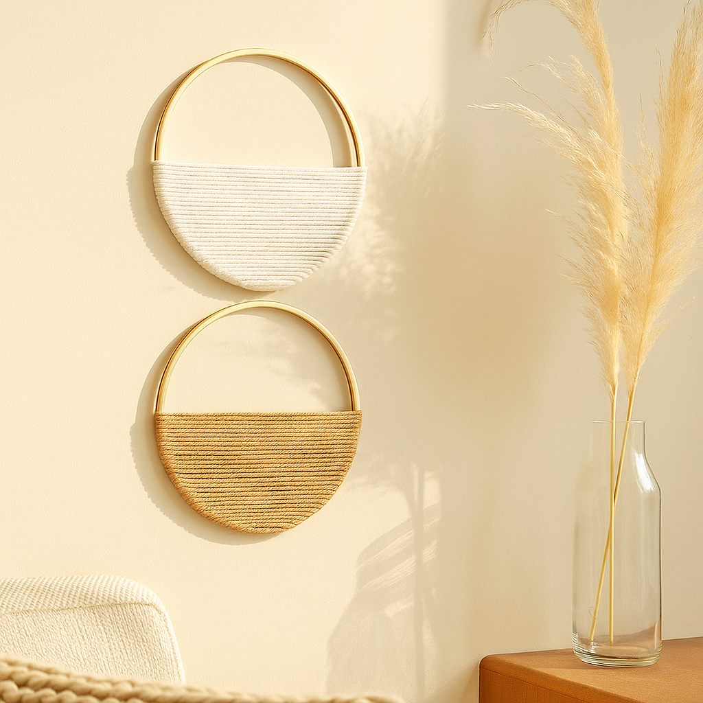 Willowloop – Cirkulært makrame-vægophæng med symmetrisk design