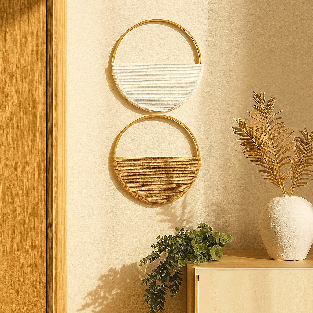 Willowloop – Cirkulært makrame-vægophæng med symmetrisk design