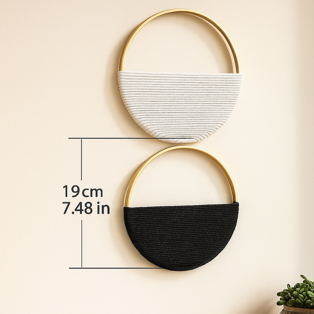 Willowloop – Cirkulært makrame-vægophæng med symmetrisk design
