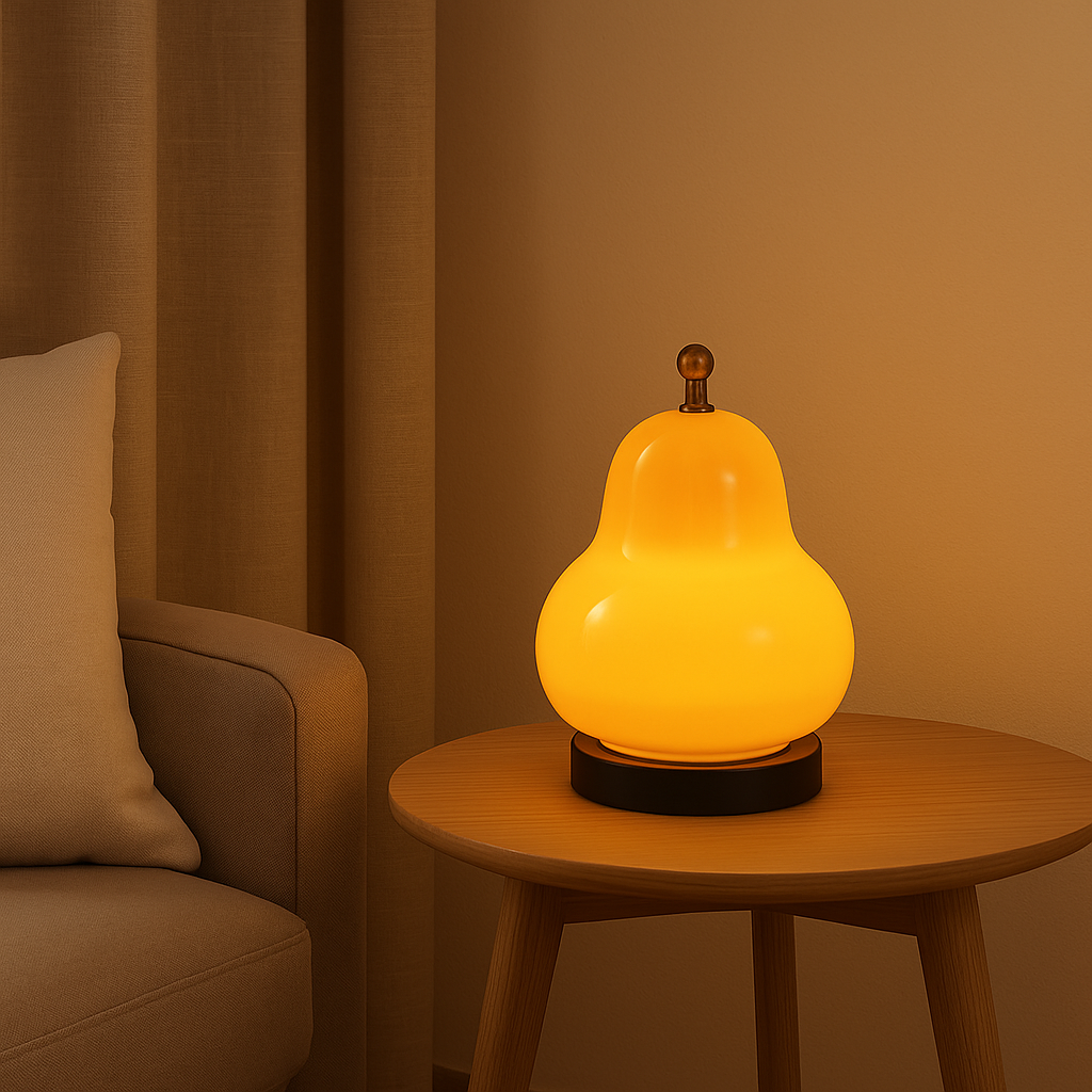 GlowPear – Pæreformet berøringsdæmpbar lampe med varmt lys