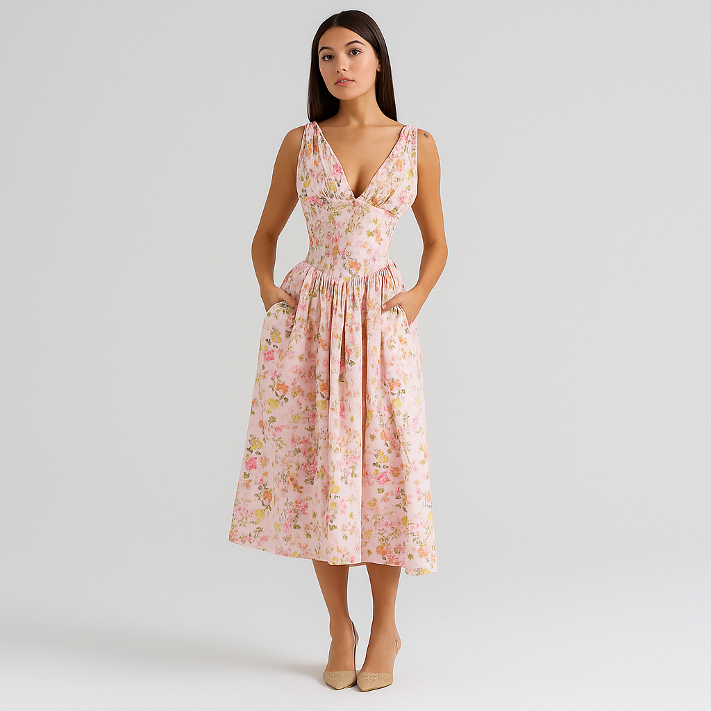 Alena – Elegant og flatterende sommerkjole