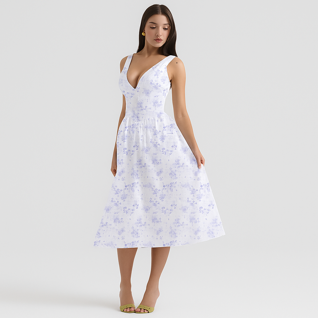 Alena – Elegant og flatterende sommerkjole