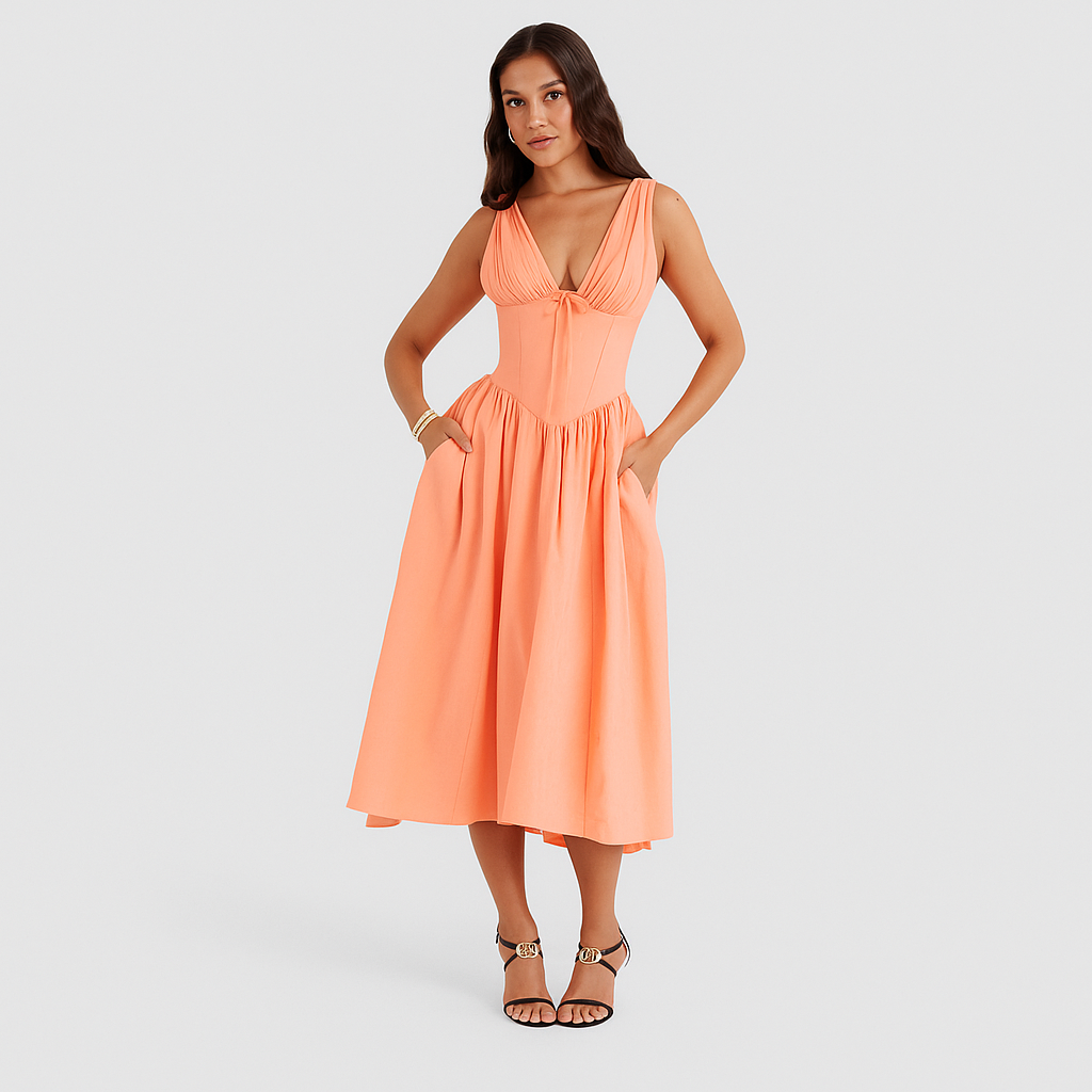 Alena – Elegant og flatterende sommerkjole