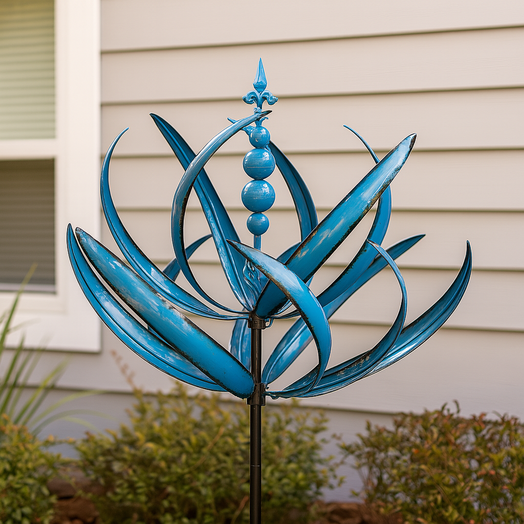 BreezeBloom Havevindmølle – Dynamisk kinetisk skulptur med kunstnerisk design