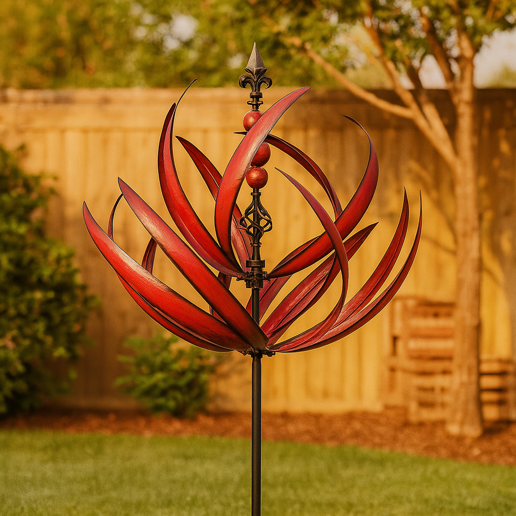 BreezeBloom Havevindmølle – Dynamisk kinetisk skulptur med kunstnerisk design