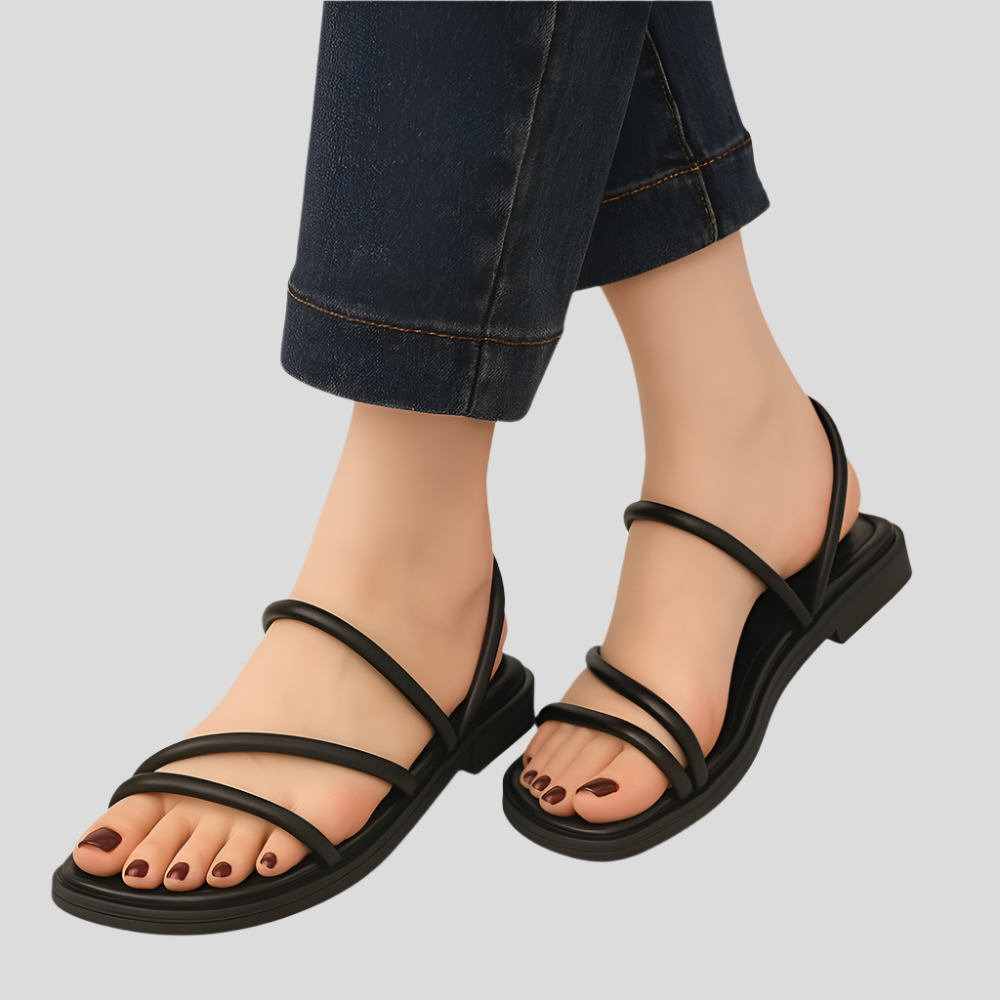 SquareStep Damesandaler med blokhæl – Elegant sommerfodtøj