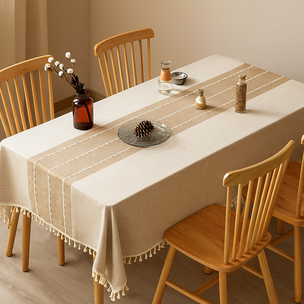 Rustik kvastdug – Elegant brun, pletbestandig og vaskbar