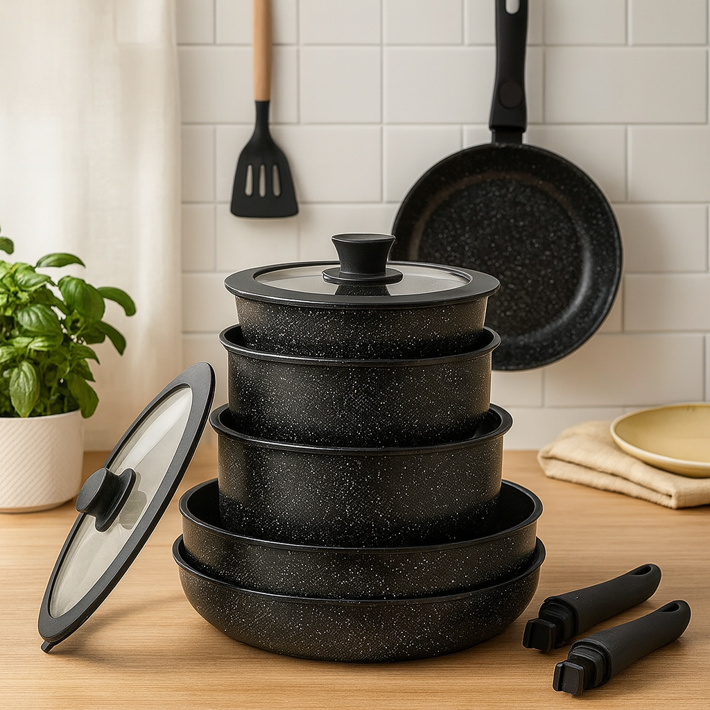 Cuisar | 5-delt keramisk non-stick køkkensæt